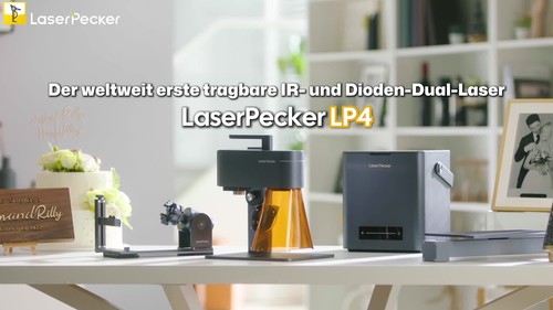 LaserPecker LP4 10W Lasergravierer für Metall,Holz,Acryl 4000mm/s Laser Cutter - Video 1 von 1