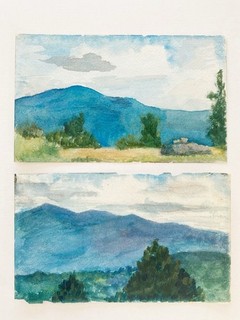 Original Vtg Watercolor Painting Lot Artist Katharine Beecher Stetson Circa 1914