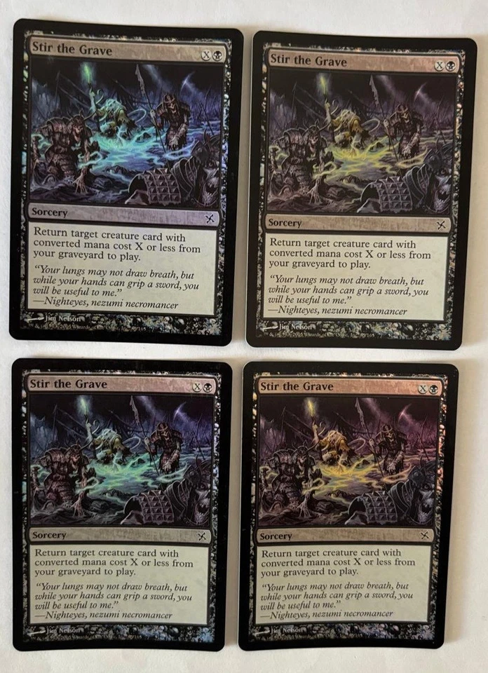 MTG 4X FOIL BETRAYERS OF KAMIGAWA STIR THE GRAVE NM MAGIC THE GATHERING INSTANT - Image 2 of 4
