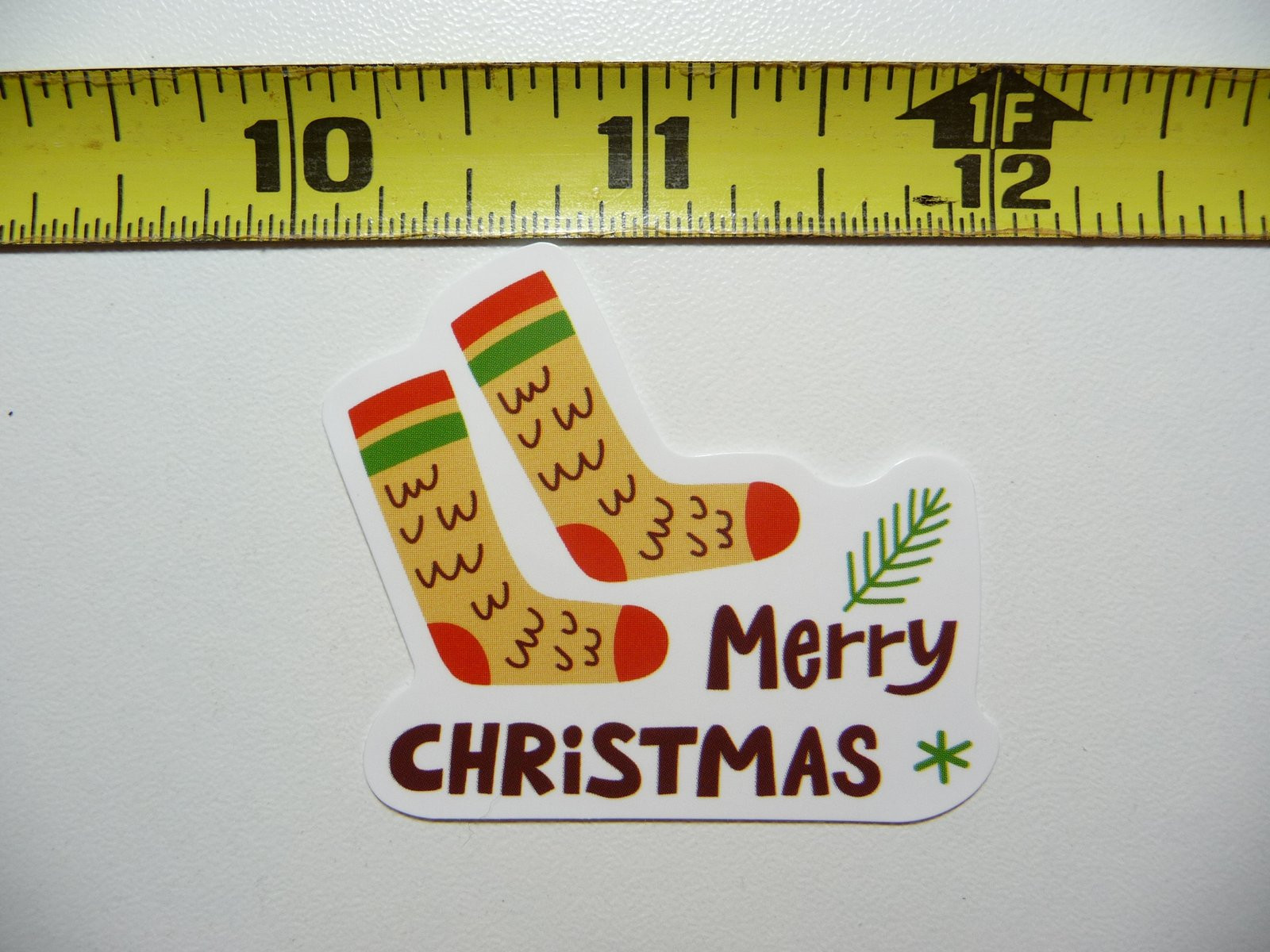 Festive Christmas Socks Sticker Decal for Winter Holidays Christian Fun Design