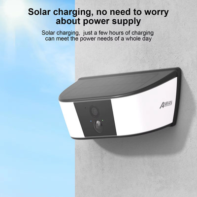 1296P Flutlicht Wifi Solar Kamera Überwachungskamera Außen Funkkamera