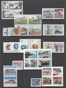 Sweden-Sc-2430-2449-MNH-2002-issues-9-complete-sets-fresh-bright-VF
