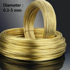 Brass Wire 0.3-5mm Diameter Jewelry DIY Crafts Making Material Sold By Metre