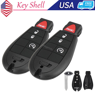 2 For 2013 2014 2015 2016 2017 2018 Dodge RAM TRUCK KEY FOB SHELL CASE GQ4-53T