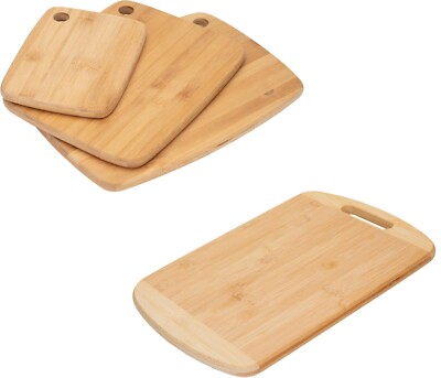 Holz Bambus Schneidebrett Extra Groß Servieren Essen Gemüse Käse Schneiden