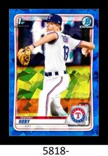 1-2020 BOWMAN CHROME DRAFT SAPPHIRE EDITION TEKOAH ROBY RANGERS SP QTY