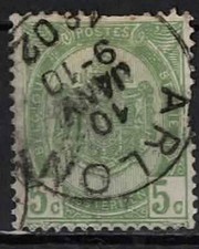 1907. Belgique. Armoiries. N°83.