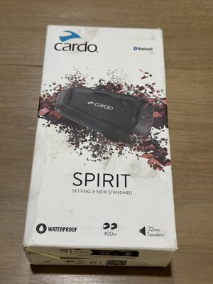 Cardo Spirit 2-Way Bluetooth Motorcycle Intercom System Single Unit-SPRT0001