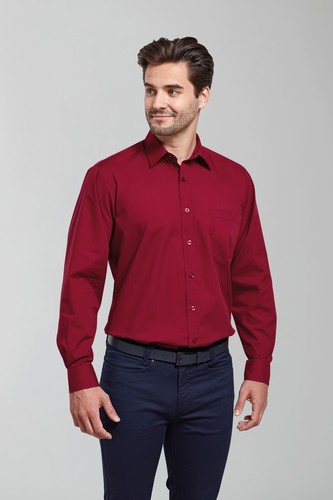 Premier Long Sleeve Poplin Shirt (PR200) - Unisex Formal Official Workwear S (A) - Picture 3 of 23