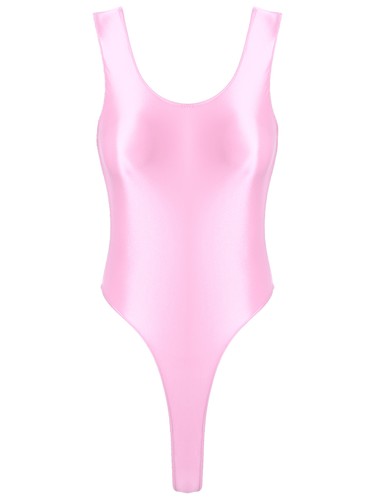 Sexy Womens Glossy One Piece Catsuit Swimsuit High-Cut Thong Leotard Bodysuit - Picture 35 of 86