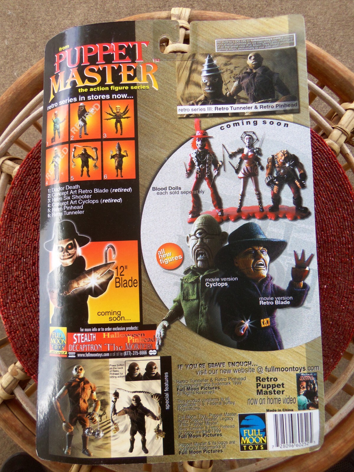 Full Moon Toys Retro Puppet Master Pinhead vintage horror monster action figure