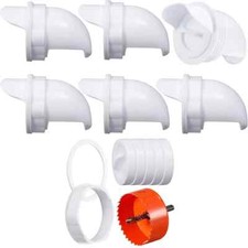 Chicken Feeder Kit, 6 Ports with Rat Stoppers, DIY Automatic Feeding