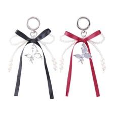 Aesthetic Keychain Charms,Bows Bag Charm Pendant Butterfly Bows Keychains Charms