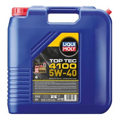 LIQUI MOLY 3702 LIQUI MOLY LM Top Tec 4100 5 W-40 3702 Kanister Kunststoff 20l f