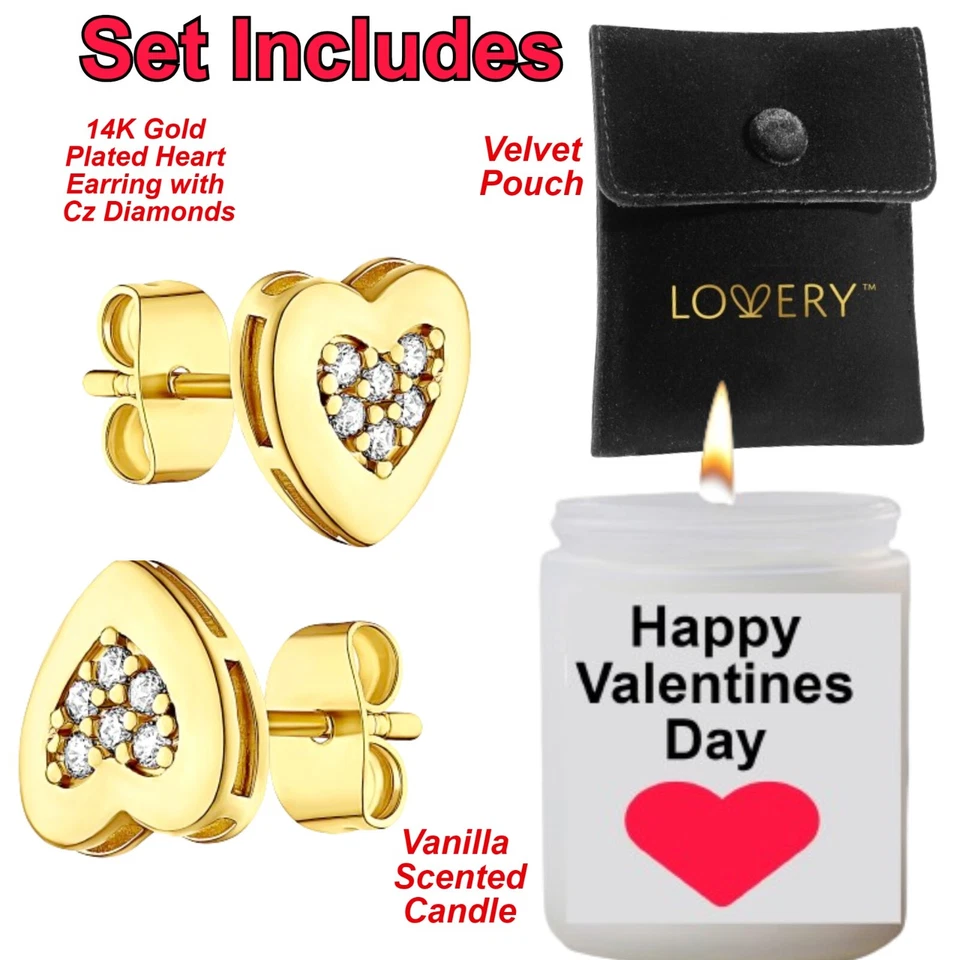 Vela de San Valentín y Joyería de San Valentín, Colgante y Bolsa Corazón Rubí Oro 14K Foto 3 de 4