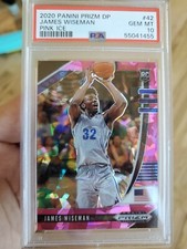 JAMES WISEMAN 2020 PRIZM DRAFT PINK ICE ROOKIE REF SP #42 PISTONS PSA 10 GEM🔥