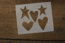 Heart and Stars Mylar Stencil Durable Made in USA Airbrush Reusable*_*