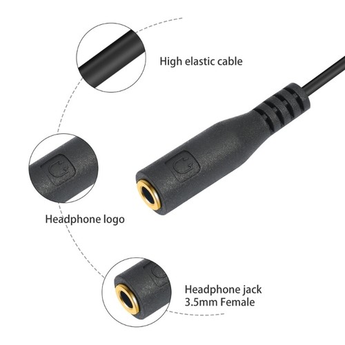 3.5mm Headsets Mic Splitter Adapters Cable for Headphones Gamings,Desktop 20cm - Picture 6 of 8