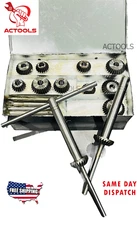 Valve Seat And Carbon Steel Face Cutter Set  12 Pcs With Metal Box USA ACTOOLS