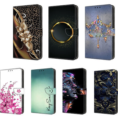Printed Flower Butterfly Wallet Phone Case For Huawei P30 P20 Pro Nova 9 P Smart