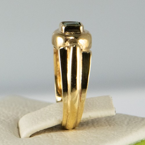 Anello giallo 18 carati con smeraldo originale - Foto 15 di 16