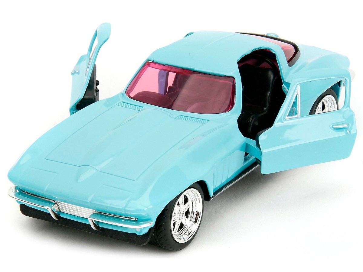 1966 CHEVROLET CORVETTE LIGHT BLUE 1/32 DIECAST MODEL CAR BY JADA