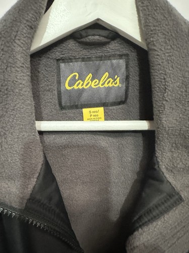 Cabela's Men's Jacket Outdoor Black Full Zip Windbreaker Fleece Lined Pockets S - Bild 2 von 10