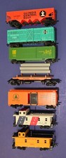 HO Tyco Box Car, Reefer, Hopper, Tank, Auto Loader, Caboose Train Lot of 7