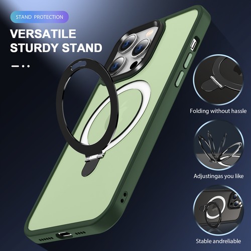 Para iPhone 16 15 14 Pro Max 13 12 Magnético Mag Estuche Seguro Soporte Anillo Cubierta - Imagen 34 de 77