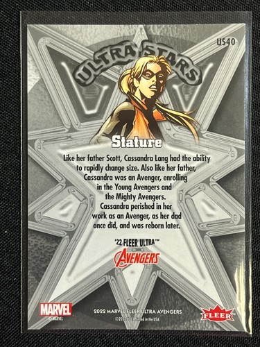 Tarjetas insertables Fleer Ultra Avengers Ultra Stars 2022 *Tú eliges* - Imagen 30 de 40