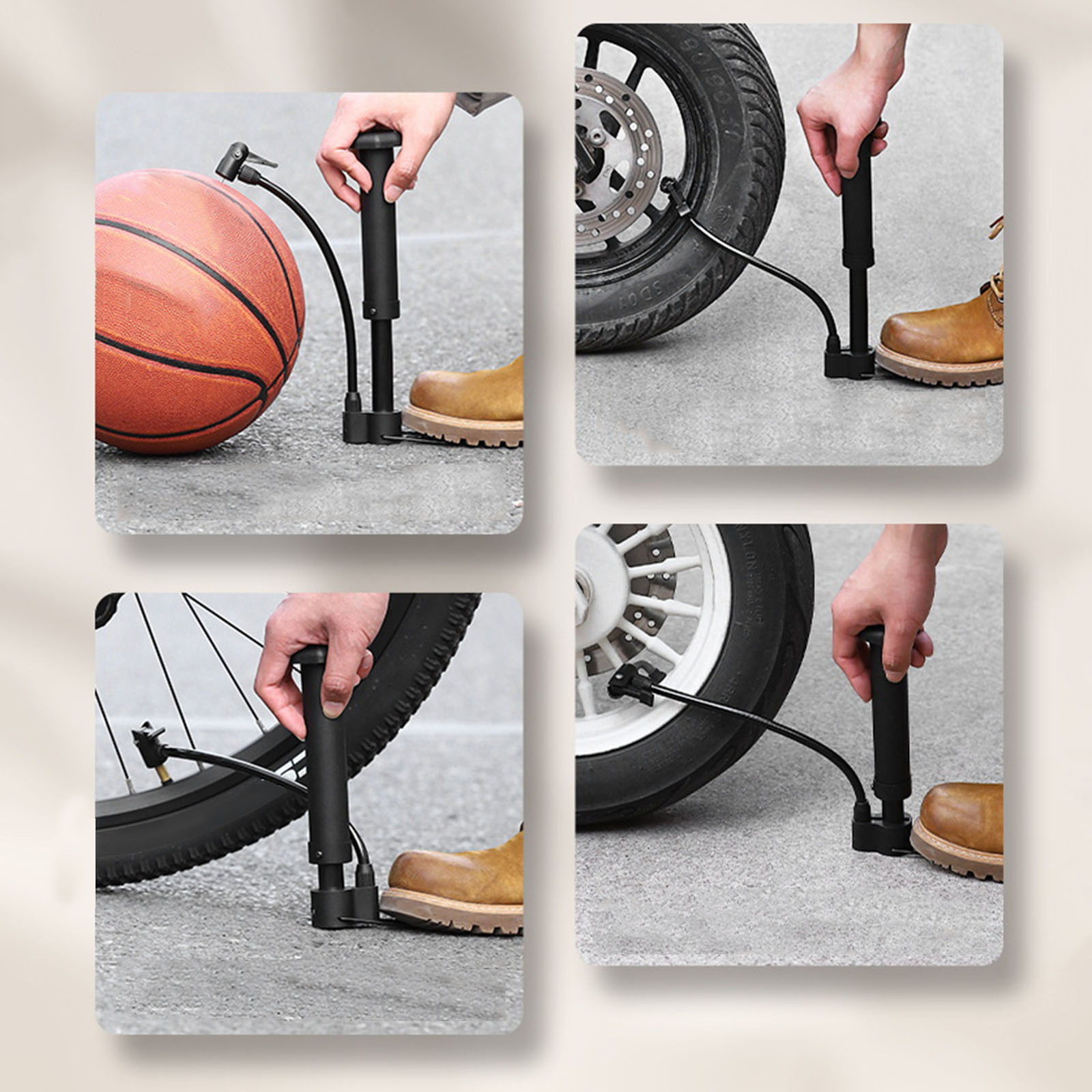 1 Set Bicycle Inflator Foot Pumps Inflate Bike Bike Basketball Air Pump