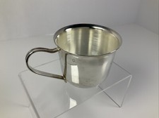 Leonard Silver Plated Baby Toddler Sippy Cup with Lid