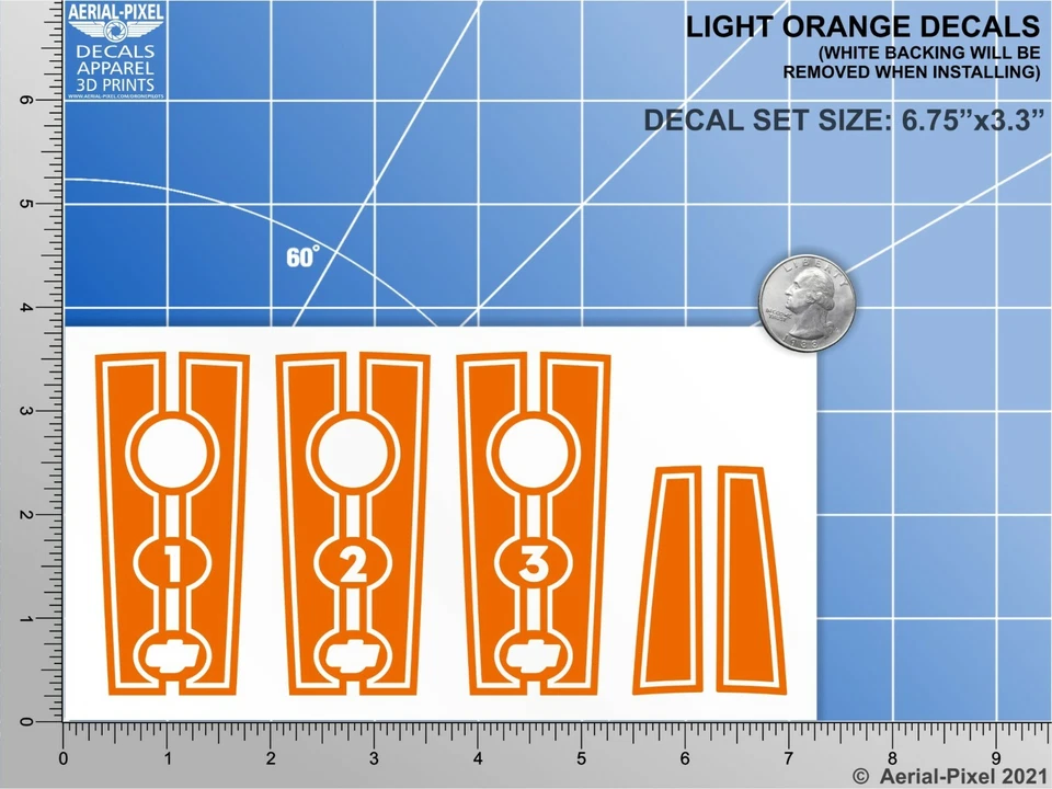 DJI Air 2S Racing Stripes With Battery Decals Number #1-3 Sticker Skin - Image 3 of 4