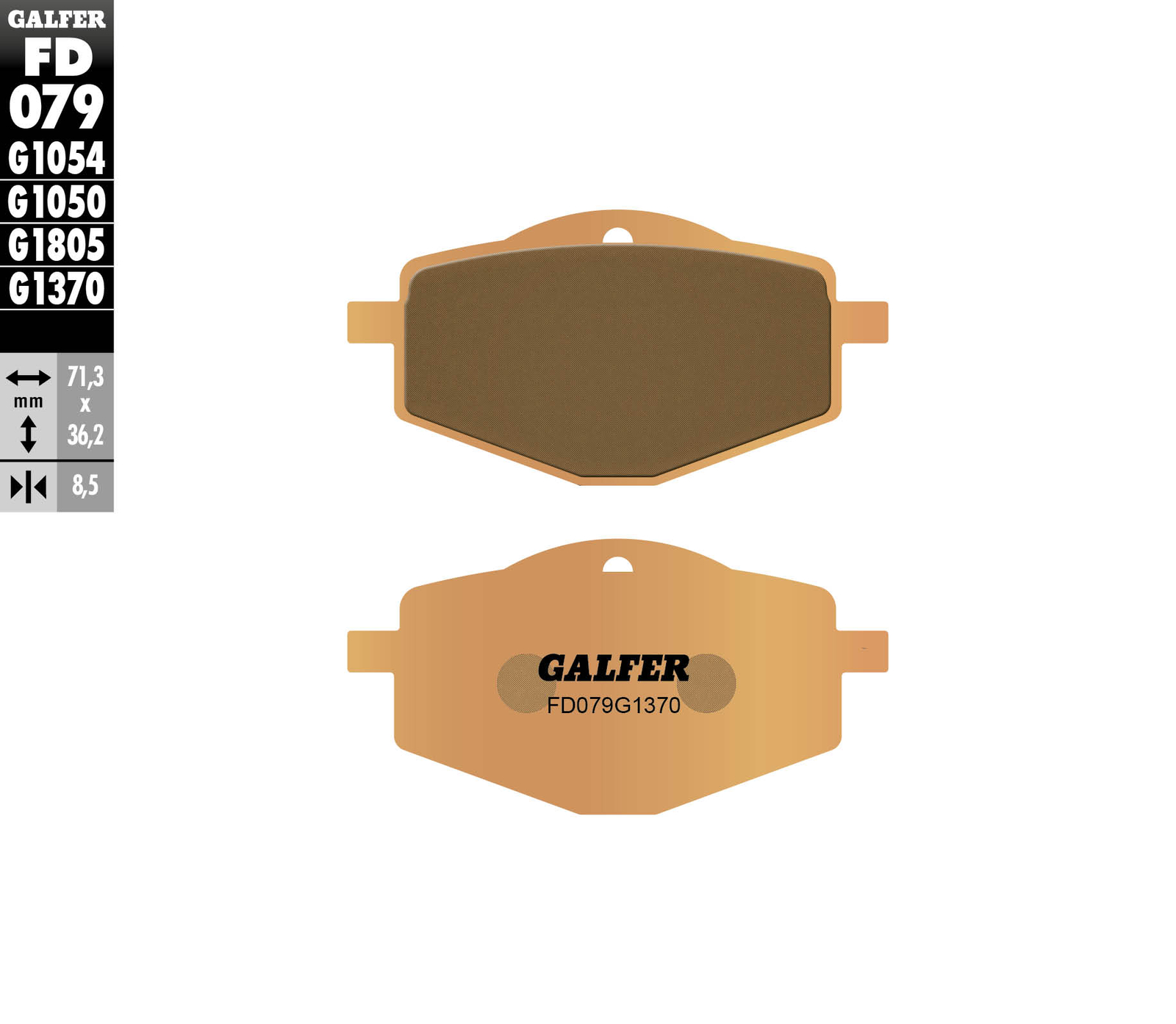 Plaquettes de frein KH101 Sintered Metallic Gold pour moto routière