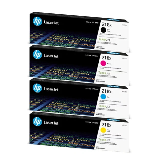 HP 218X Black/Cyan/Magenta/Yellow High Yield Toner Cartridge, Pack