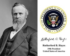Rutherford B. Hayes 19th President U.S. Portrait Autograph 11 x 14 Photo Picture