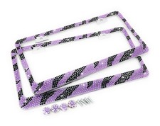Pack X 2 Premium 9 Row Crystal Metal License Plate Framefree Caps For Toyota