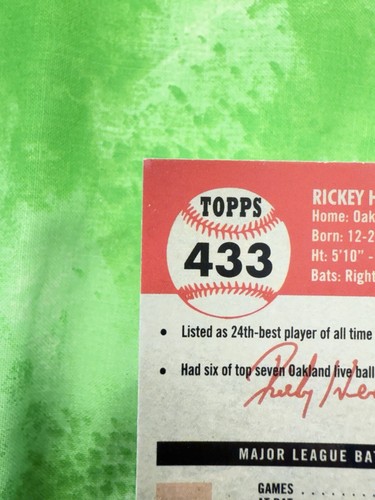 Rickey Henderson - Blue Prism Refractor - 2022 Topps Chrome Platinum #433 A's - Bild 9 von 10
