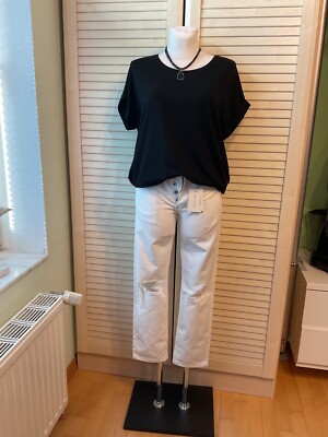 Tolle 7/8 Jeans von GANT Modell Slacker weiß Gr. 25 (32-34) Neu