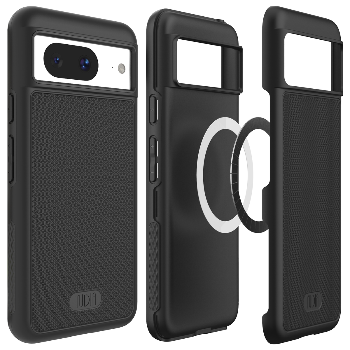 MergeGrip Google Pixel 8 Case  Heavy Duty DualShield Cover Black