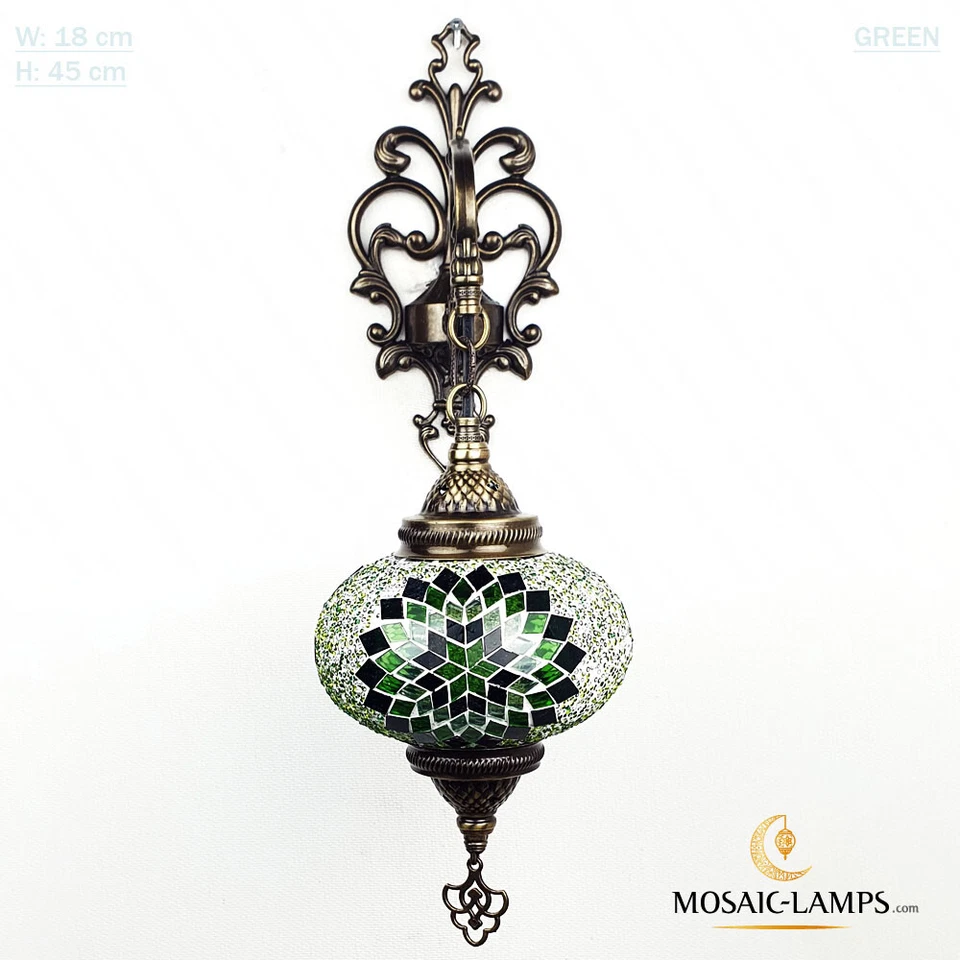 Aplique de pared individual, mosaico turco, lámpara de pared individual marroquí Foto 3 de 4