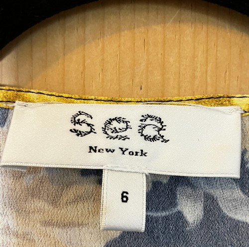 Abito midi Sea New York donna Ella stampa floreale completo avvolgente taglia 6 giallo SP EXC - Foto 5 di 11