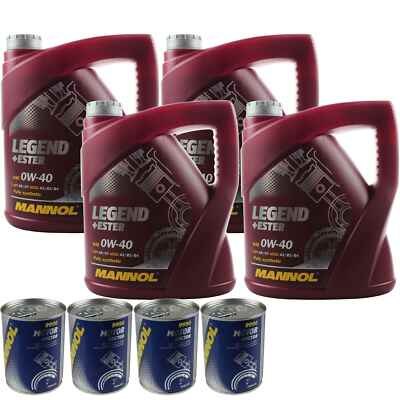 16L Motoröl MANNOL Legend+Ester 0W-40 4x MANNOL Motor Doctor ADDITIV