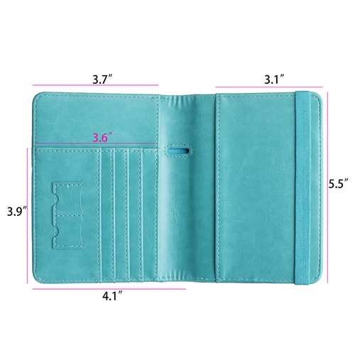 RFID Blocking Slim Leather Travel Passport Holder Credit Card Wallet Case Cover - Picture 9 of 26