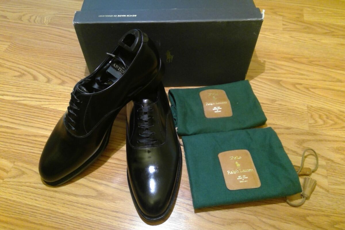 POLO RALPH LAUREN CROCKETT & JONES TUXEDO OXFORD BLACK POLO RALPH LAUREN CROCKETT & JONES TUXEDO OXFORD BLACK