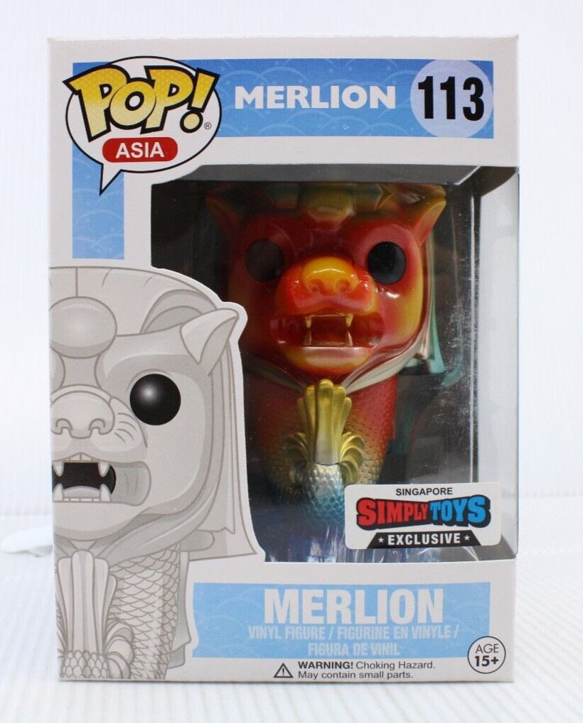 Figura De Vinilo F5 Funko Pop Asia Simply Toys Exclusiva Merlion 113