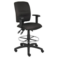Multi-function Fabric Drafting Stool With Adjustable Arms Black - Boss Office... on sale Multi-function Fabric Drafting Stool With Adjustable Arms Black - Boss Office... on sale