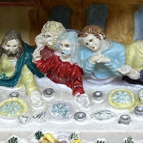 Last Supper Jesus And The 12 Disciples Tabletop Figurine 18cm Resin - Picture 17 of 21