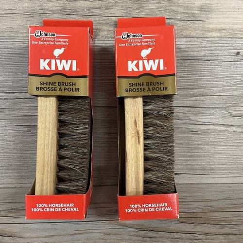 KIWI Leder Schuh Glanzbürste 100 % Rosshaar Neu aus altem Lagerbestand - schneller Versand!