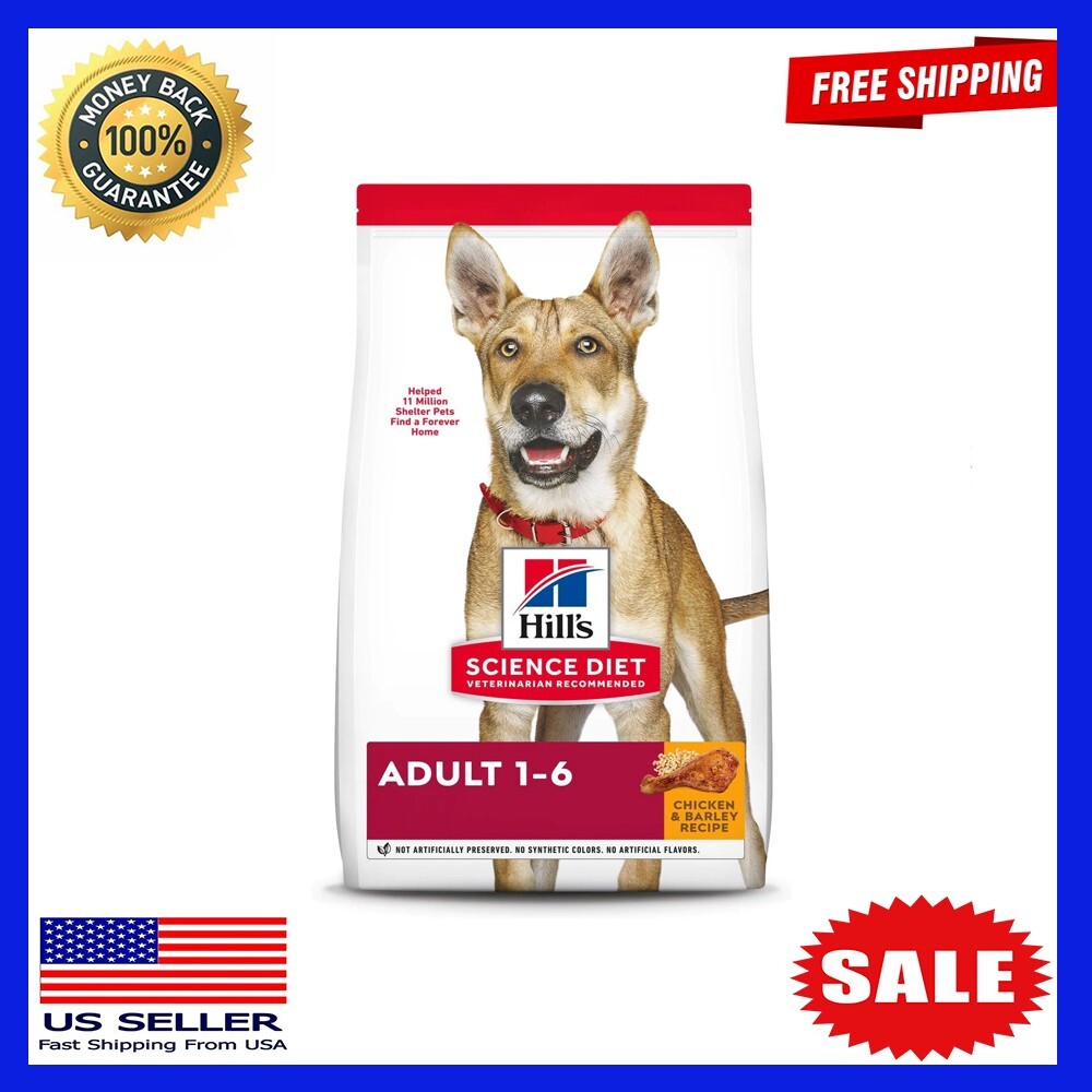 35 lb bag, Hill's Science Diet Adult Chicken & Barley Recipe Dry Dog